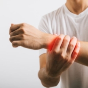 person experiencing wrist pain
