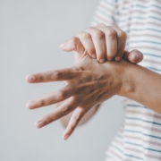 person with hand and finger pain