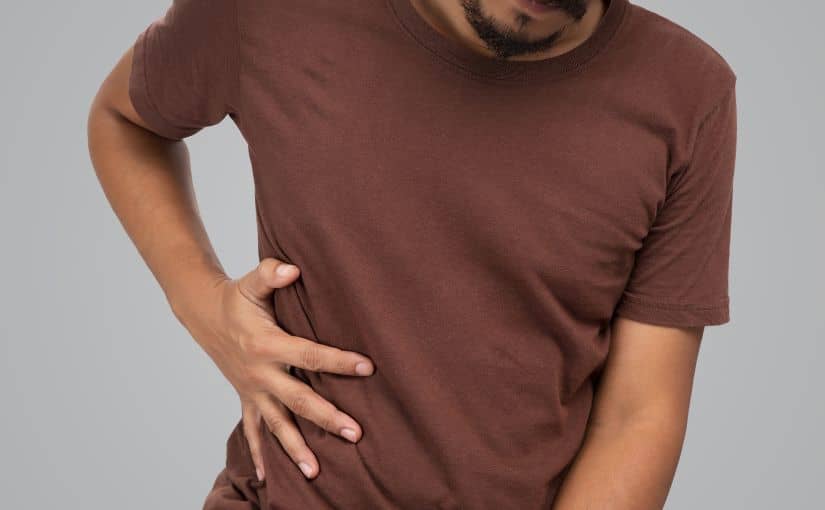 Person with rib pain