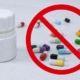 Medication with prohibition sign, suggesting drug-free