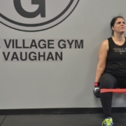person performing wall workout