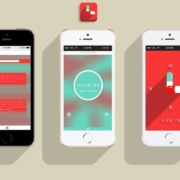 Three smartphones displaying different user interface screens for a health and medication tracking mobile application.